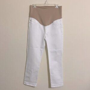 NWOT LIVERPOOL The Capri Maternity White Jean Pants Women's Size 6/28